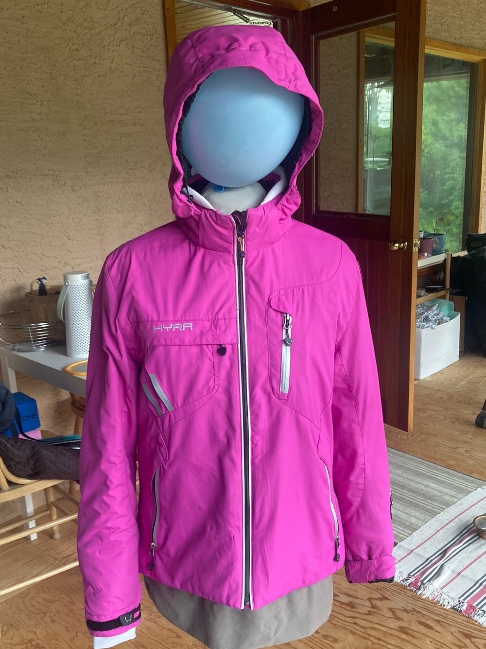 Women's Pink Ski Jacket with Hood
